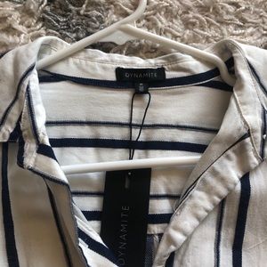 NWT Dynamite striped button down shirt